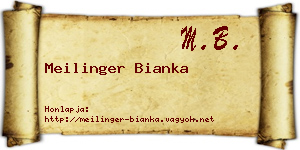 Meilinger Bianka névjegykártya